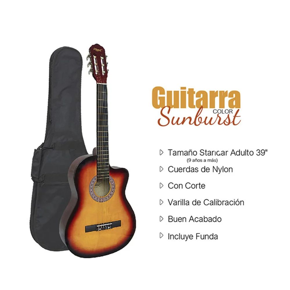 Guitarra Acustica Vozzex Nylon Samber VZ-851/39Sbc