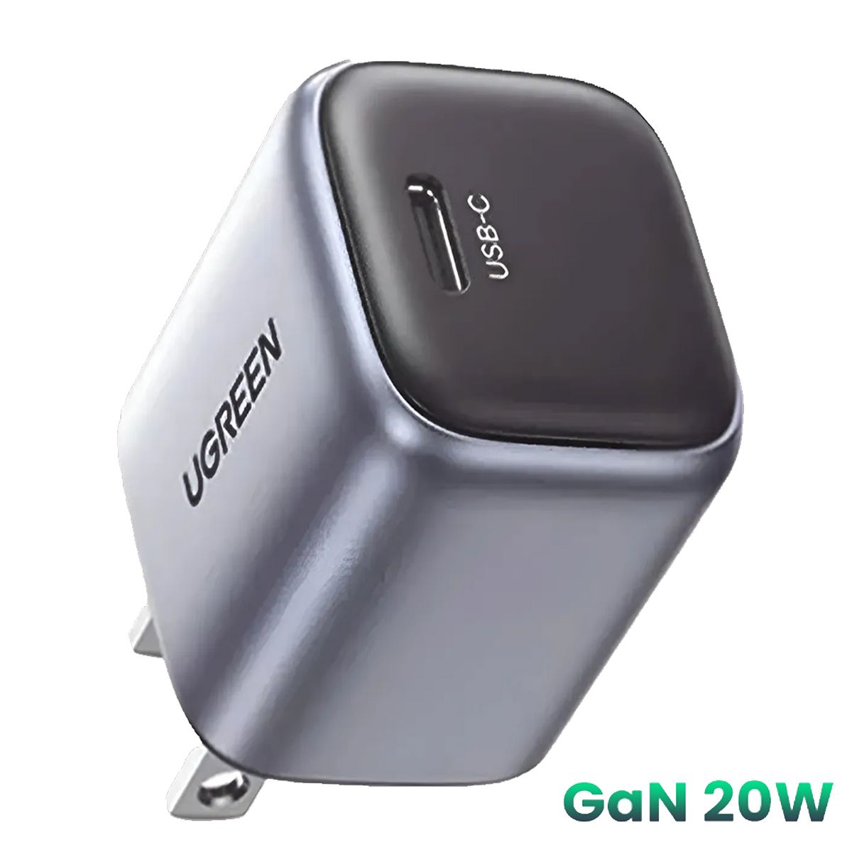 Cargador Rápido Ugreen X512 USB-C GAN De 20W Gris