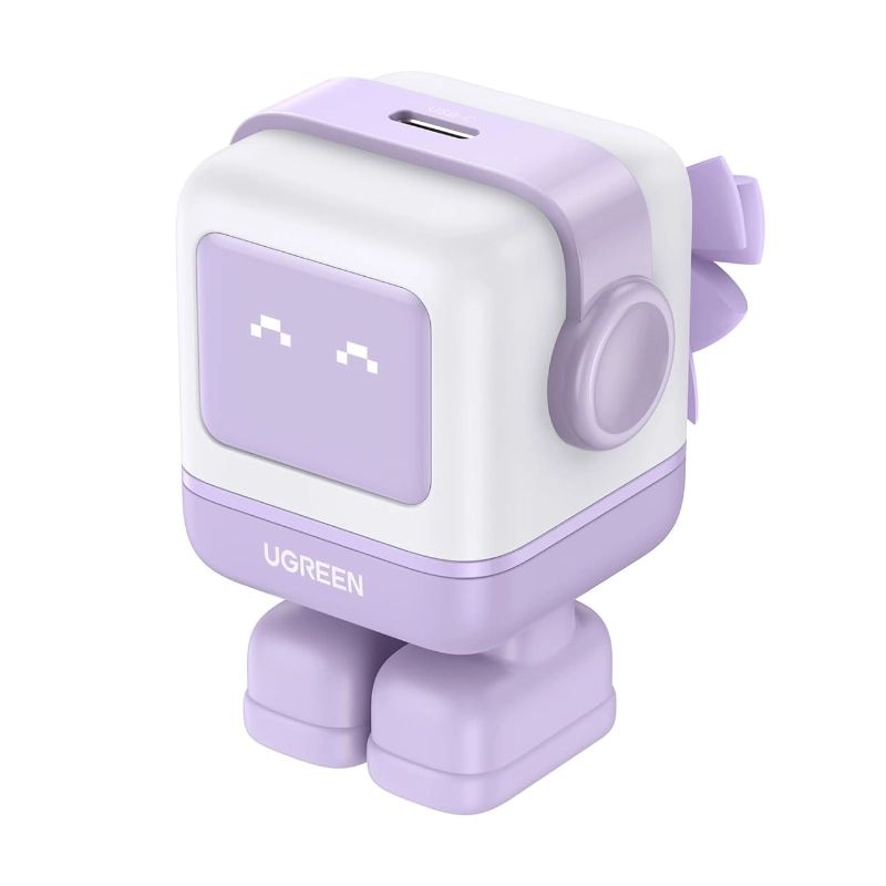 Cargador De Pared USB-C Ugreen Nexode Uno Rg Cd359 (25036) Purpura, Robot GAN, 30W, Carga Rapida