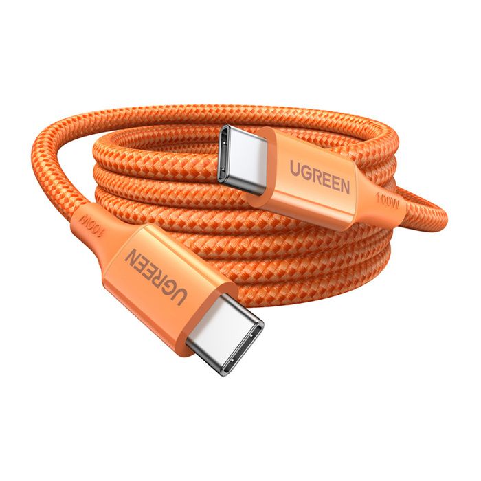 Ugreen Cable USB-C A USB-C 100W 5A 1M PD Carga Rápida Trenzado Naranja L502 95493