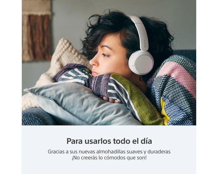 Audífonos Bluetooth ON-EAR Sony Wh-Ch520 Cremas Con 50 Horas De Batería