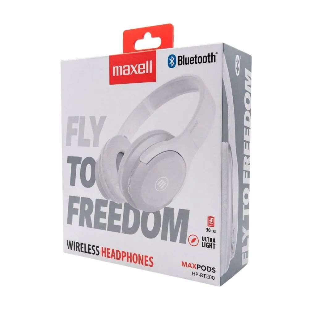 Audífono BT Fly Mid Size Blanco Maxell Hp-Bt201