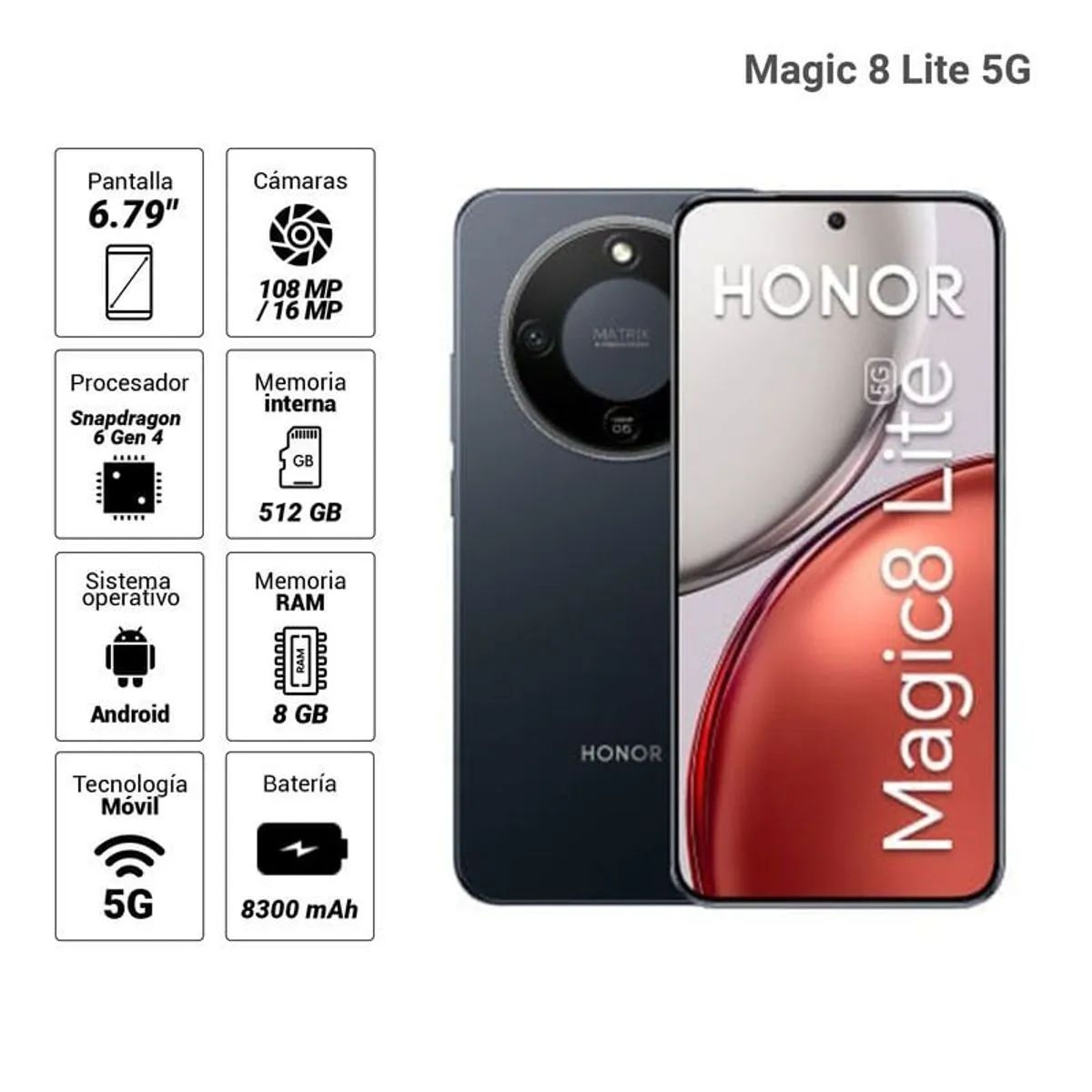 Celular Honor 8 Lite 8/512GB