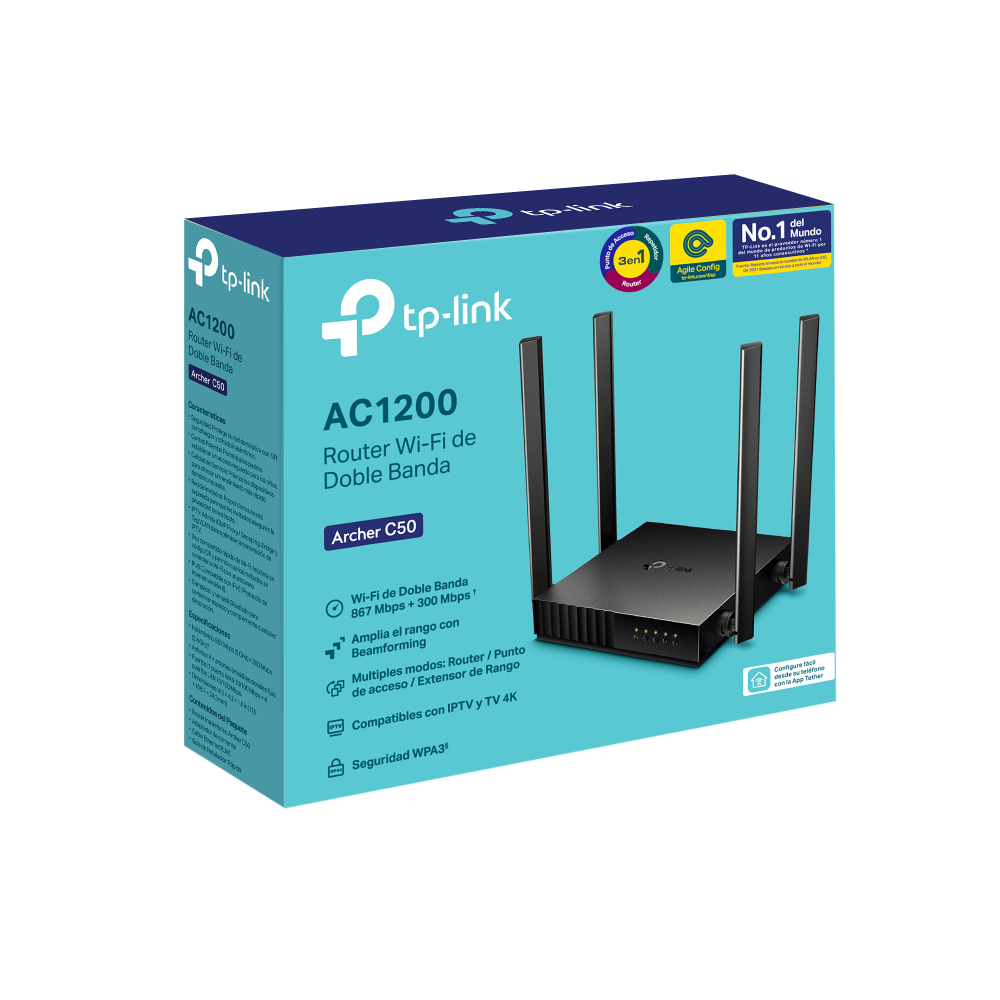Router Wi-Fi 5 AC1200 - TP-Link Archer C50