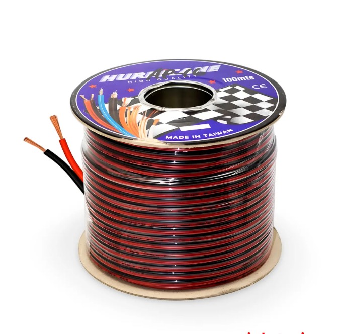 Cable Mellizo N°18 Rojo/Negro x metro Hurricane