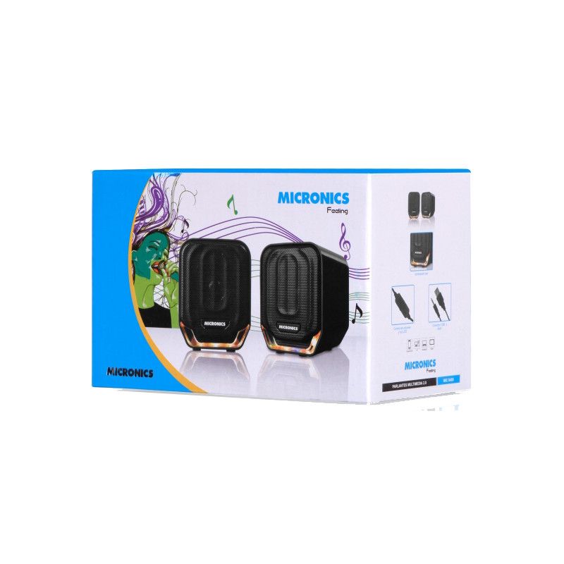Feeling Mic S405 Parlante 2.0 LED 2" Rms:8Wmicronics