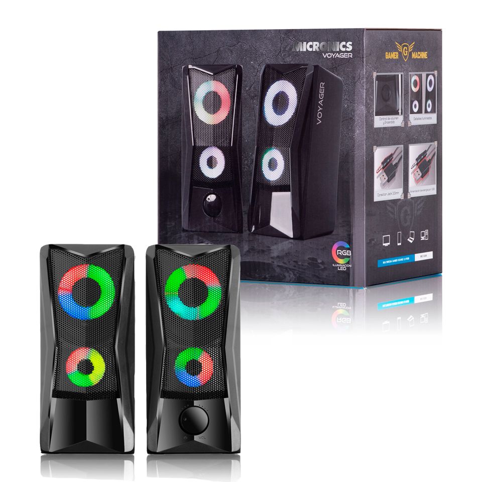 Voyager Mic S306 Parlante 2.0 RGB 2.5" Micronics