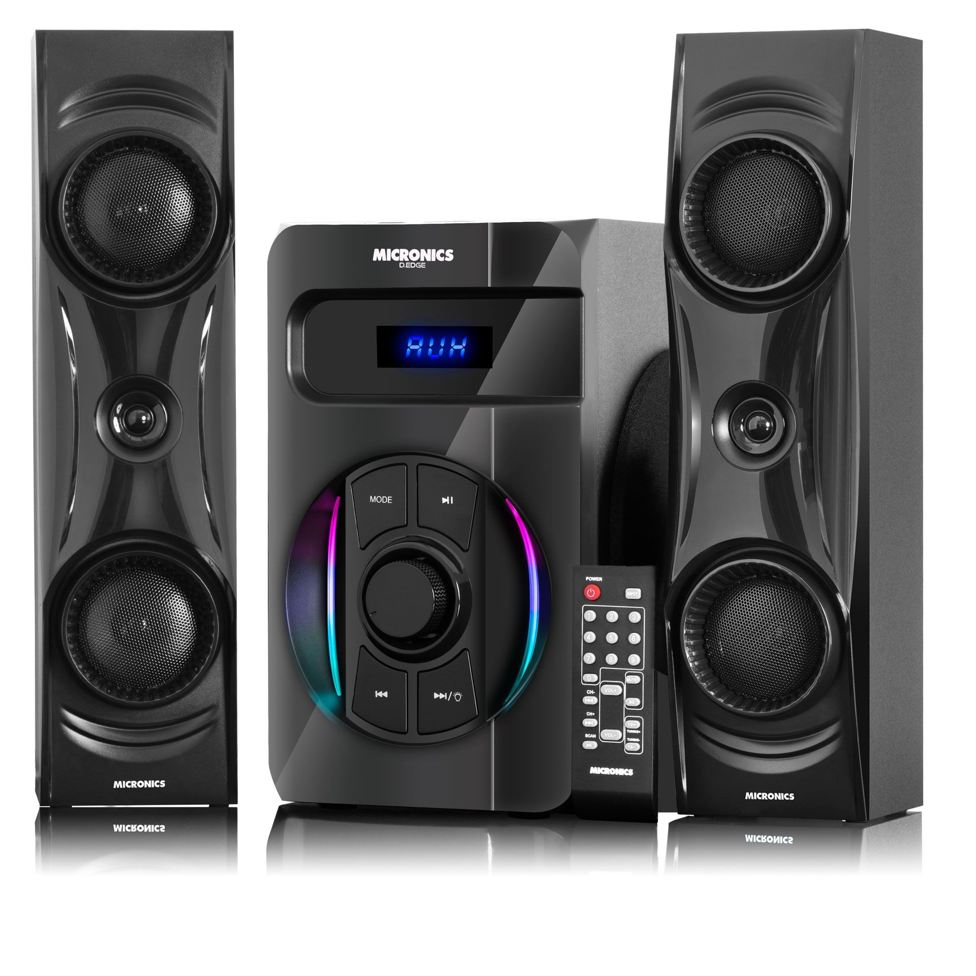 D.Edge MIC S7520Bt Sistema De Audio Rainbow FM Sd+Usb Rc Micronics