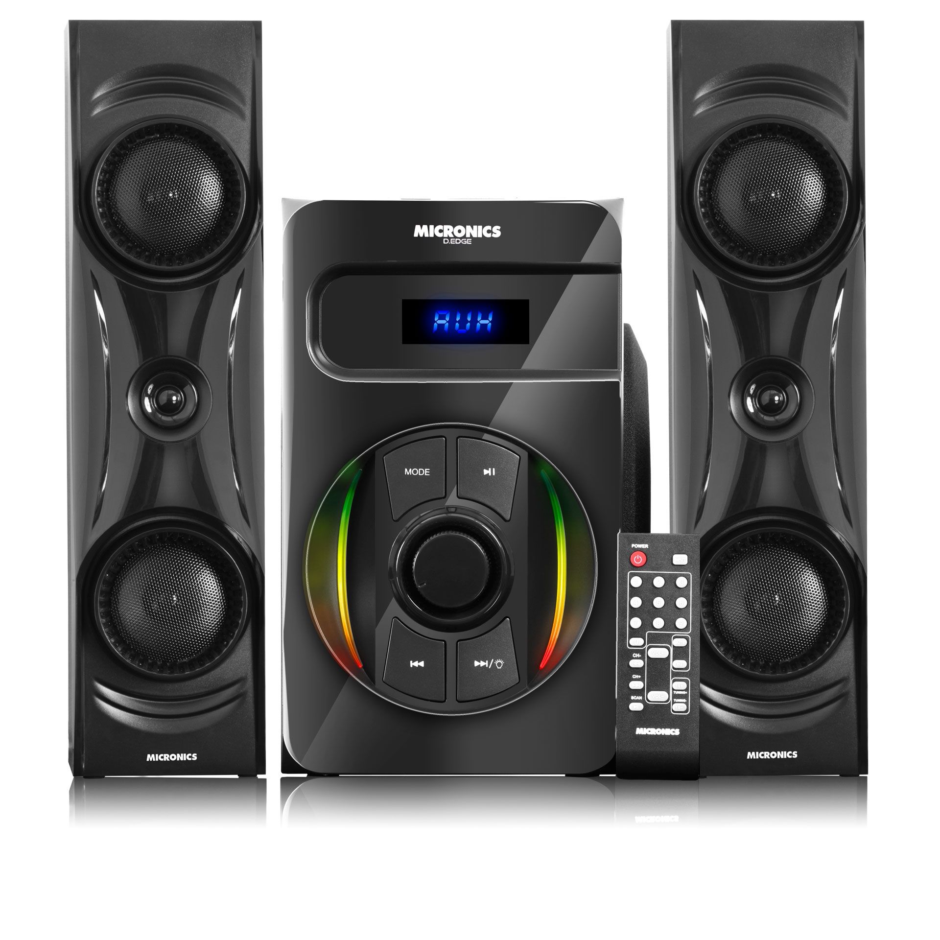D.Edge MIC S7520Bt Sistema De Audio Rainbow FM Sd+Usb Rc Micronics