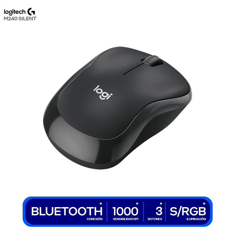 Logit Mouse Logitech M240 Silent Wireless BT Black (910-