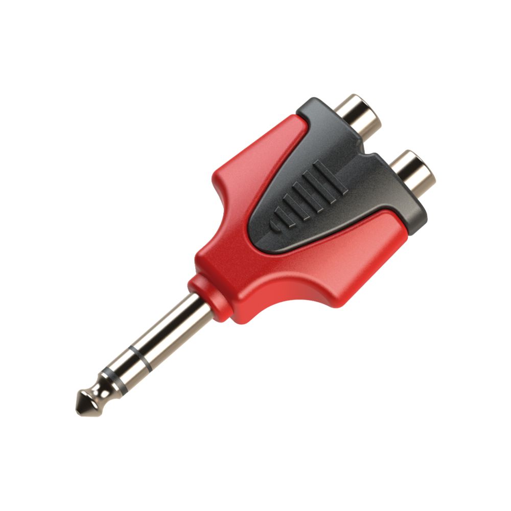 Adaptador 1Plug Stereo 6.3MM A 2 Jack RCA Roxtone RPAN330