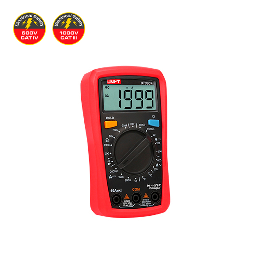 Multímetro Digital UNI-T UT-33C+ (Con Sonda de Temperatura)