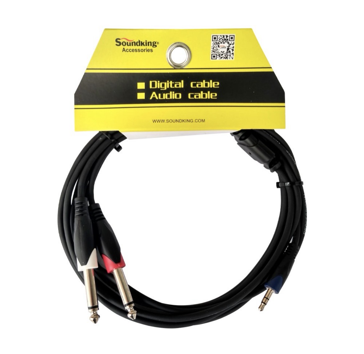 CABLE PLUG STEREO 3.5MM A 2 PLUG MONORAL 6Mt SOUNDKING