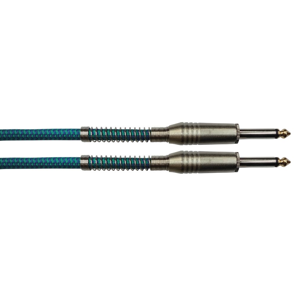 Cable Con Resorte De 1 Plug Mono 6.35 MM A 1 Plug Mono 6.35 MM Medida: 20Ft Soundking BC-306/20Ft