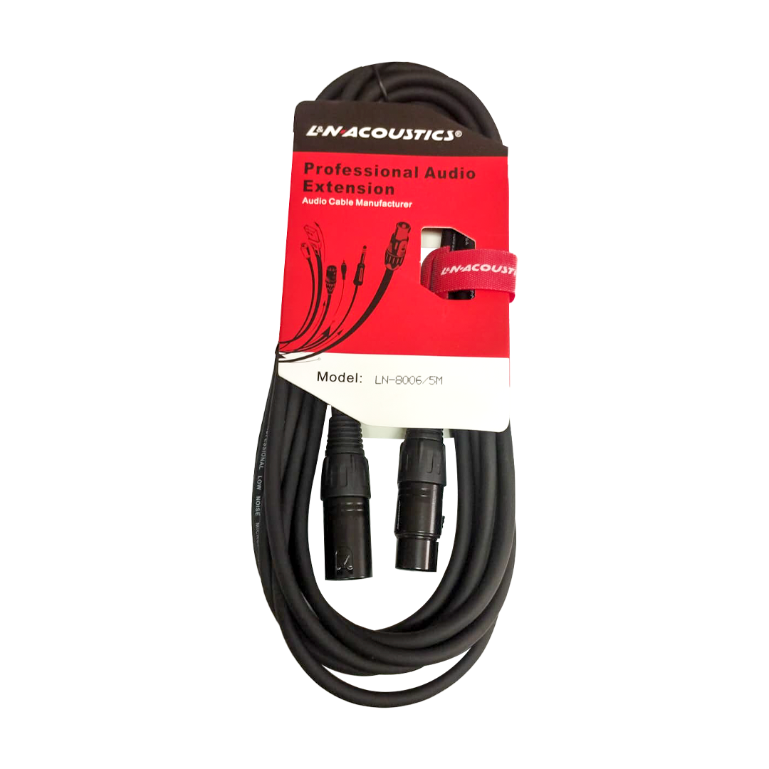 Cable Jack XLR BK A Plug XLR BK 5M L&N-ACOUSTICS Ln-8006/5M
