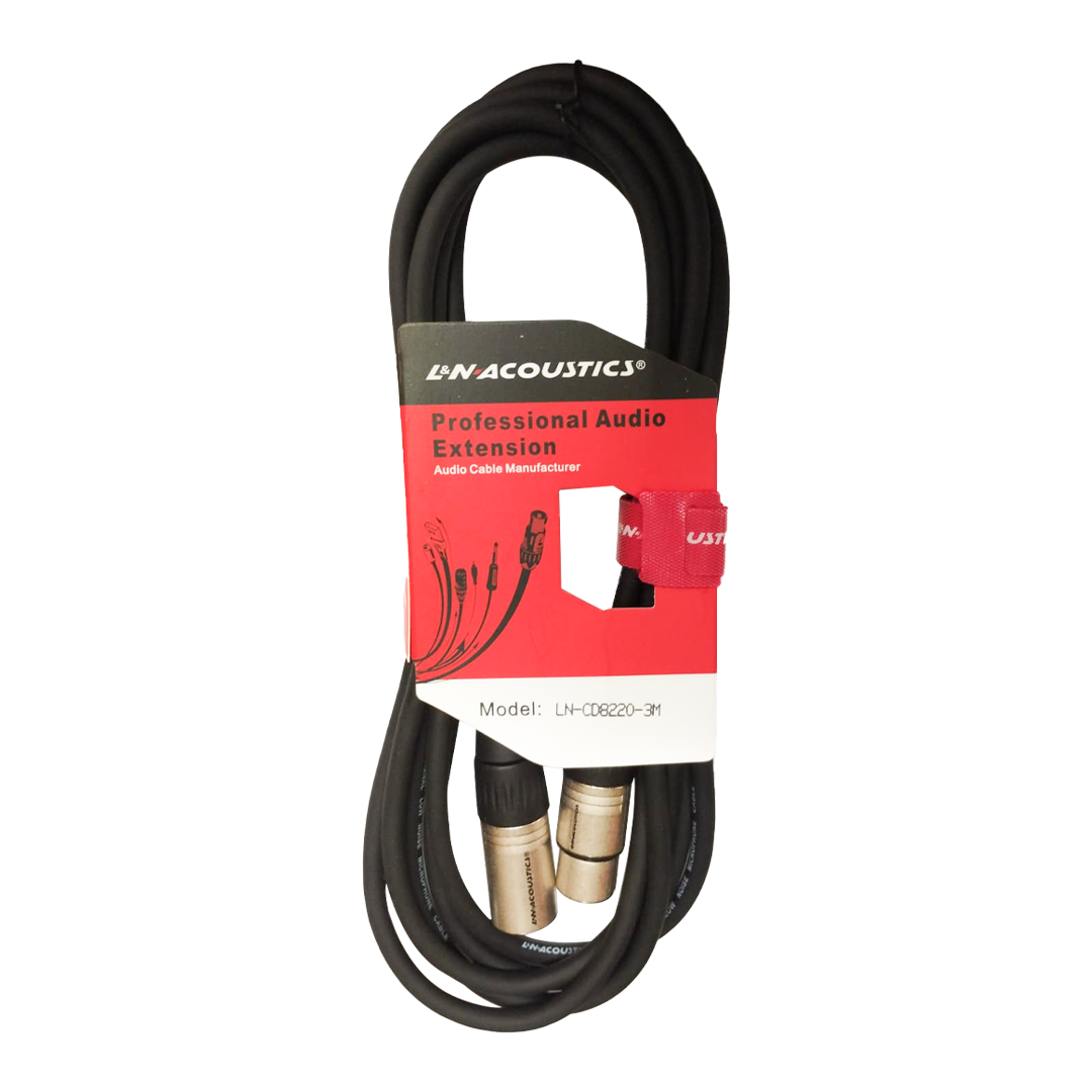 Cable Plug XLR (BK/SL) A Jack XLR (BK/SL) 3M L&N-ACOUSTICS Ln-Cd8220-3M
