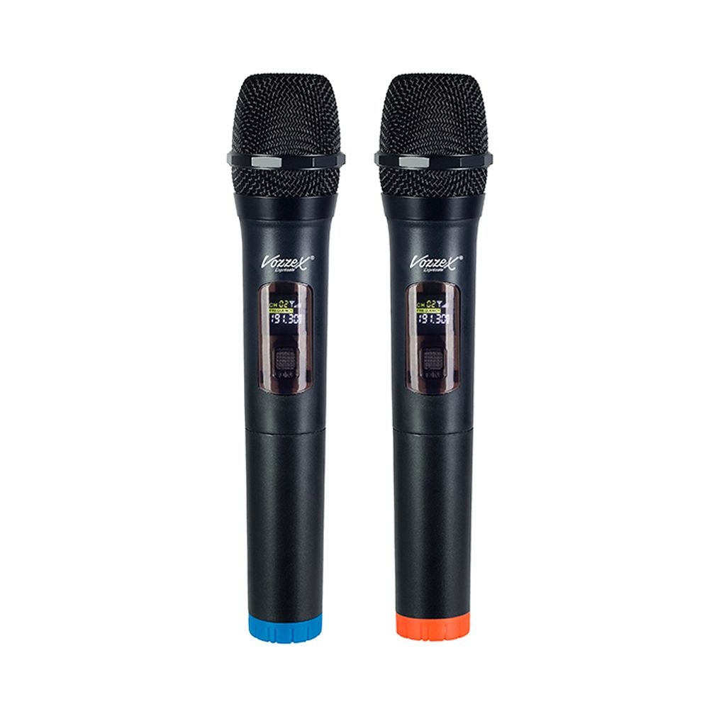Microfono Inalambrico Dual Manual VHF C/Salida Balanceada Vozzex VZ-11M+