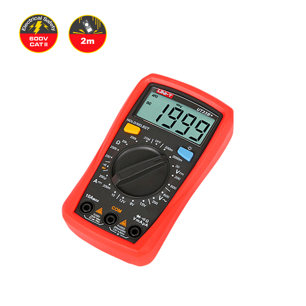 Multímetro Digital UNI-T UT-33B+ (Con Probador de Baterías)