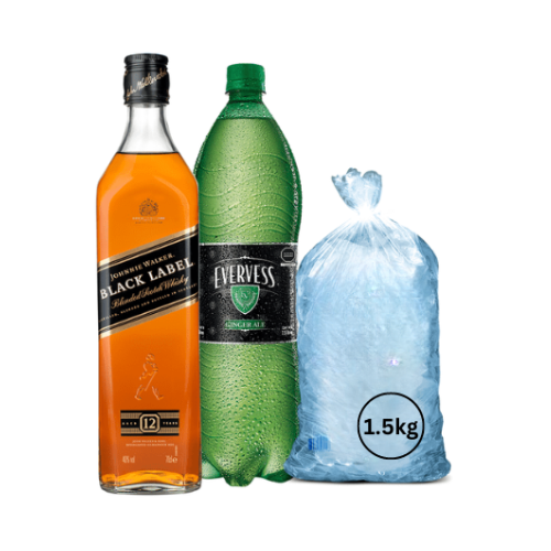 J.W. Red Label + Evervess 1.5 Lt + Hielo 1.5 kg