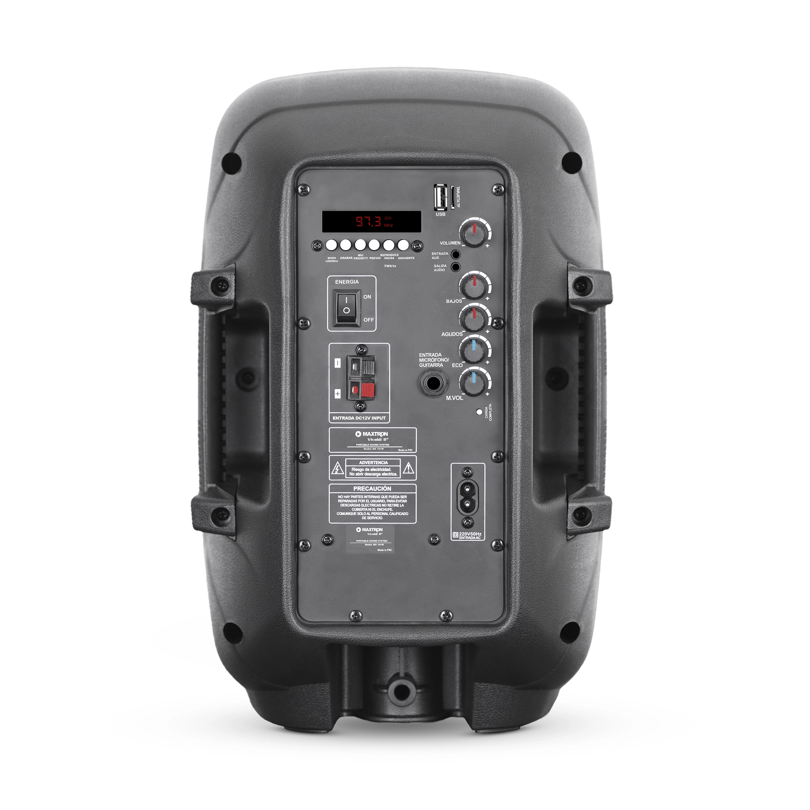 Parlante Portátil Bluetooth 8" Maxtron Vivaldi MX-101W