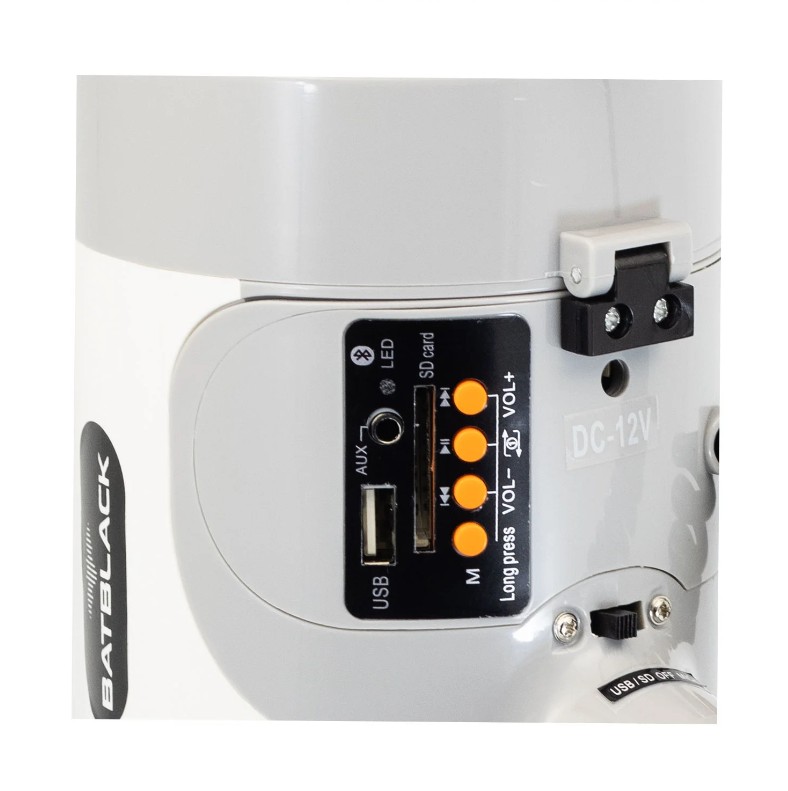 Megáfono Industrial 250W Recargable con Bluetooth Batblack BT-MF250