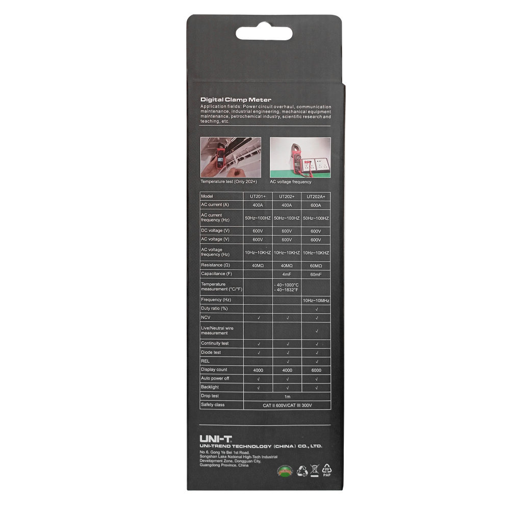 Pinza Amperimétrica Digital UNI-T UT-202+