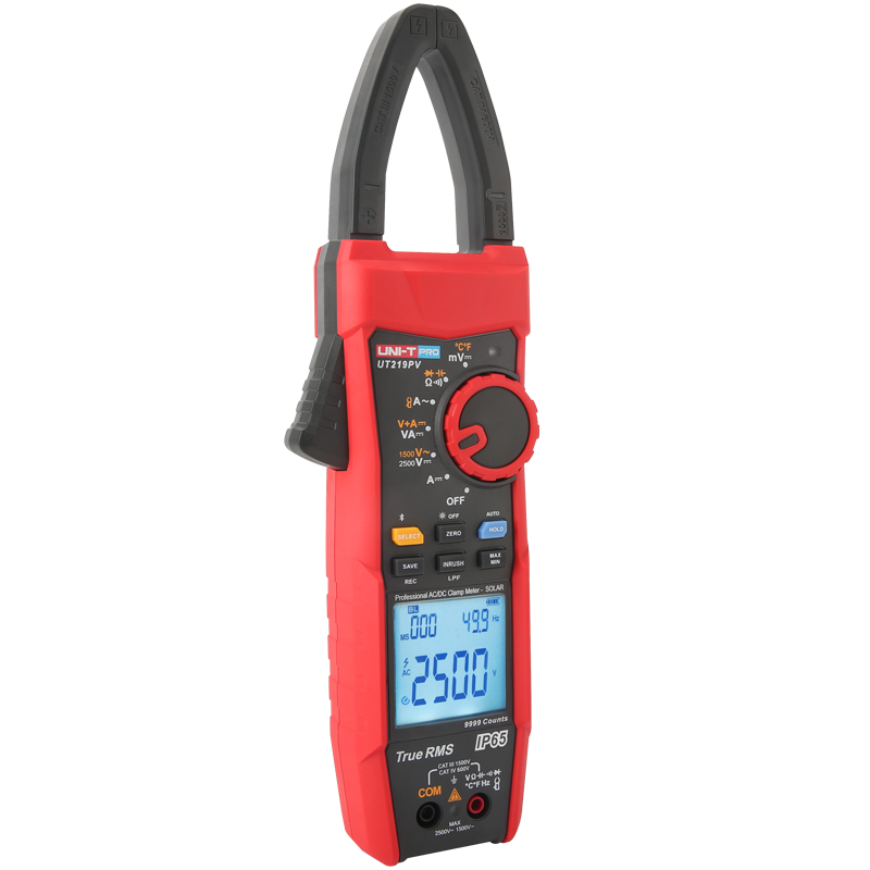 Pinza Amperimétrica Solar UNI-T UT-219PV (2500V DC / 1000A)