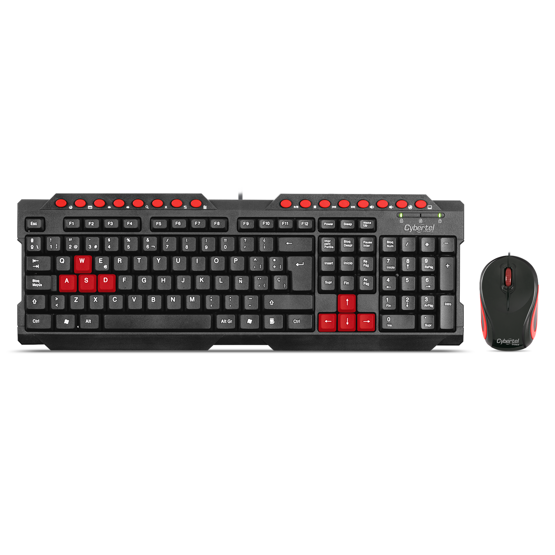 Kit Teclado + Mouse Alámbrico Cybertel - CYB T2000