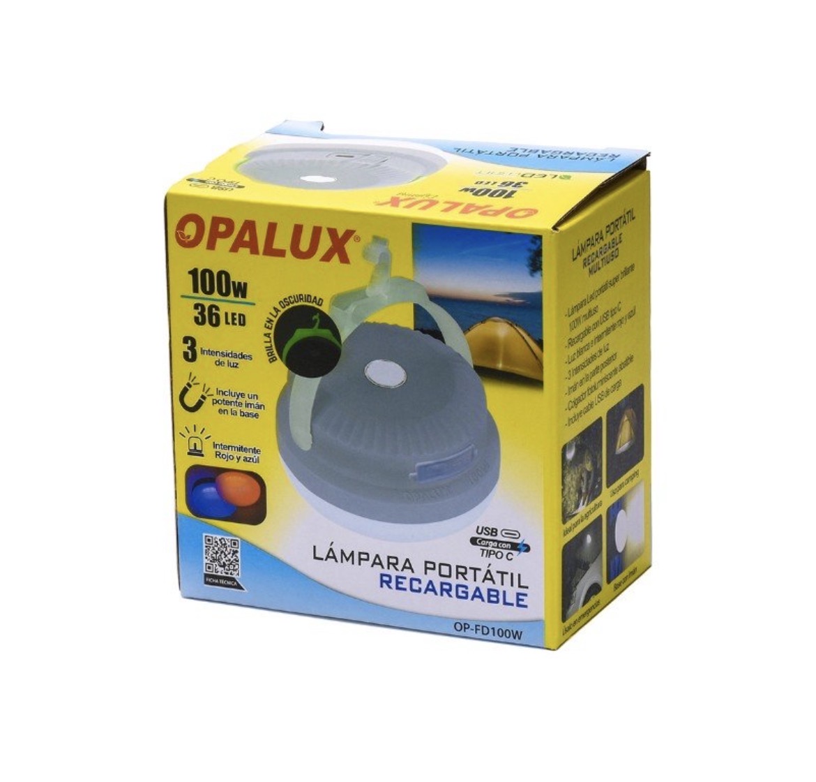 Lámpara portátil recargable 100W OP-FD100W