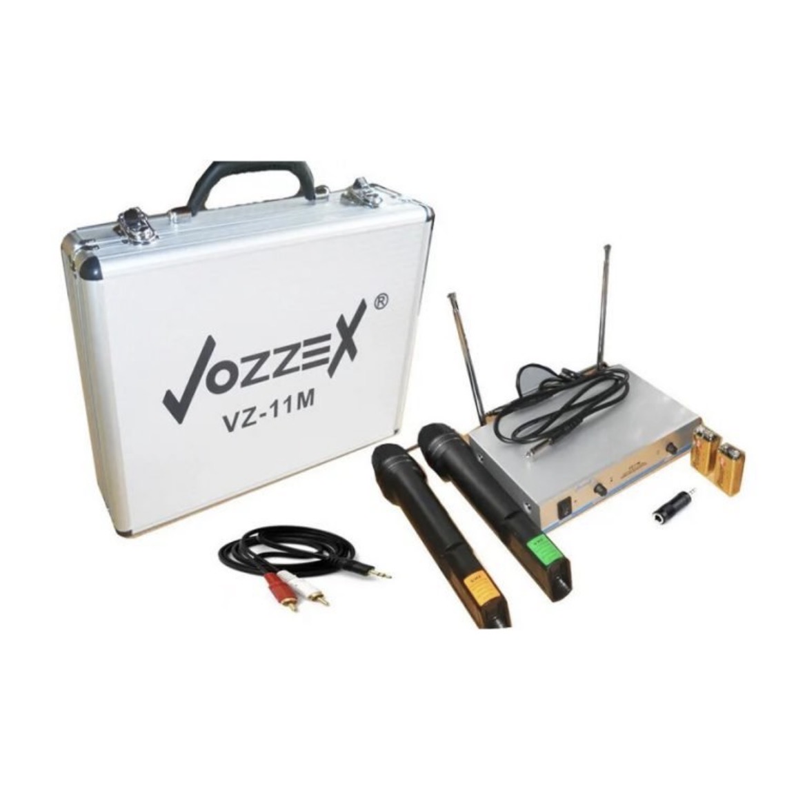 Micrófono inalámbrico dual manual VHF VZ-11M – Vozzex
