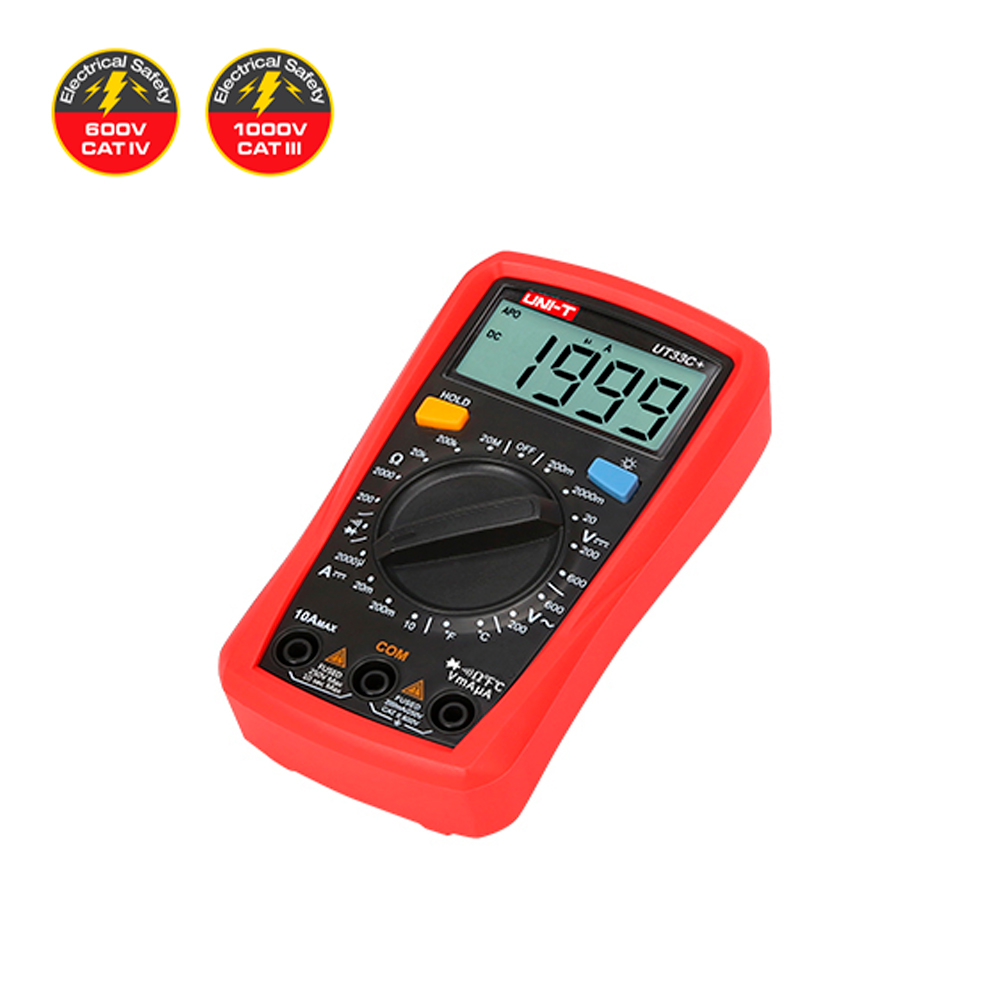 Multímetro Digital UNI-T UT-33C+ (Con Sonda de Temperatura)
