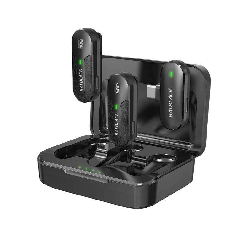 Micrófono Inalámbrico Doble Solapero UHF Batblack BT-M8-2