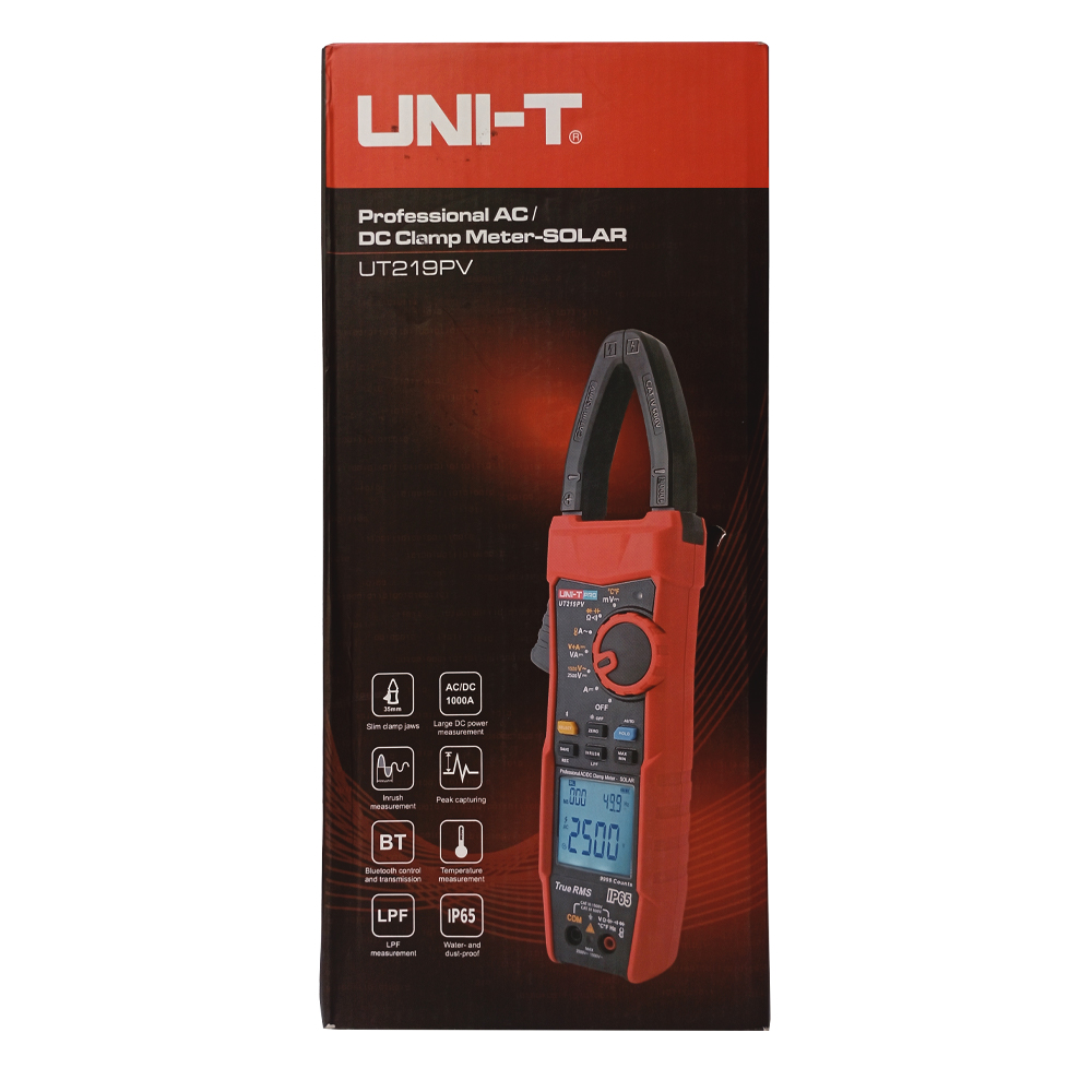 Pinza Amperimétrica Solar UNI-T UT-219PV (2500V DC / 1000A)