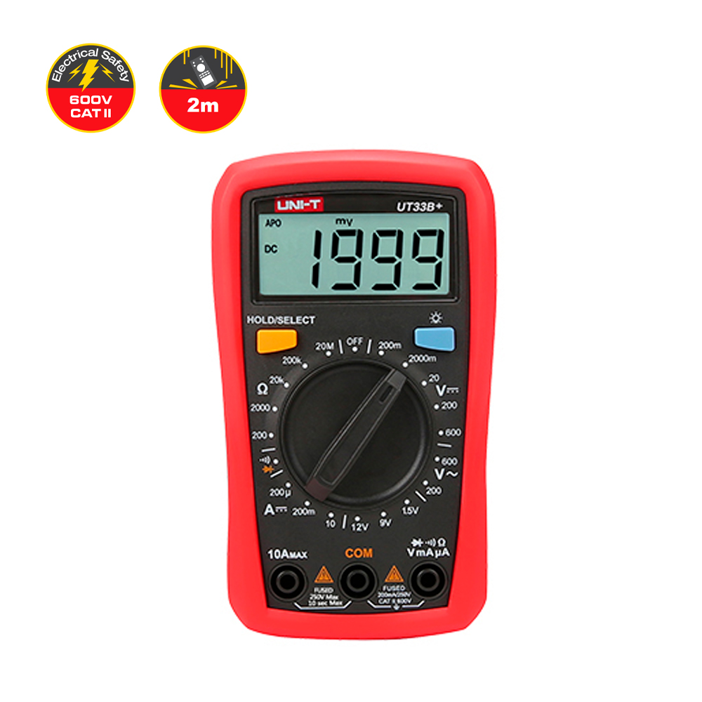 Multímetro Digital UNI-T UT-33B+ (Con Probador de Baterías)
