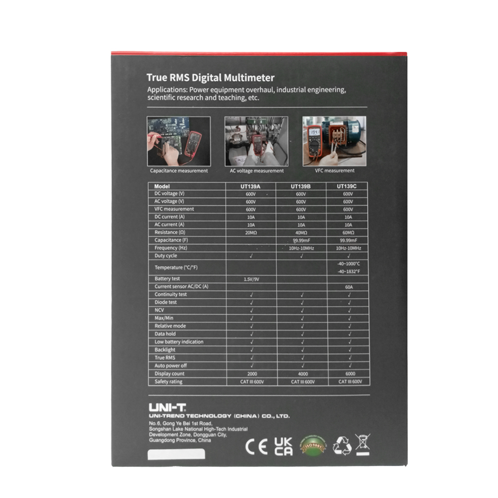 Multímetro Digital True RMS UNI-T UT-139A