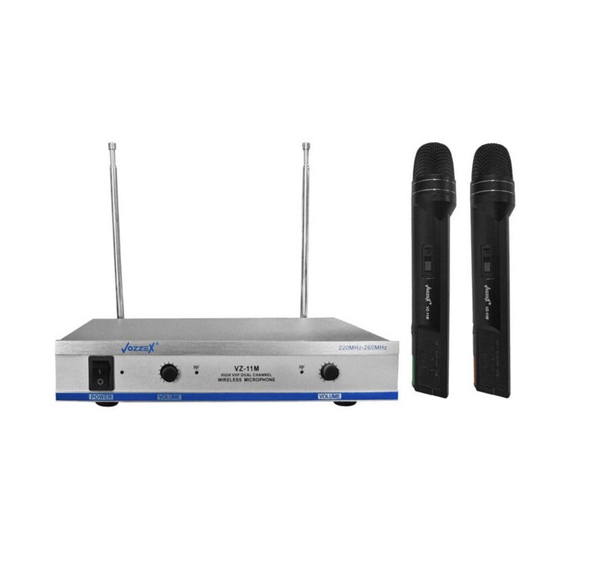 Micrófono inalámbrico dual manual VHF VZ-11M – Vozzex