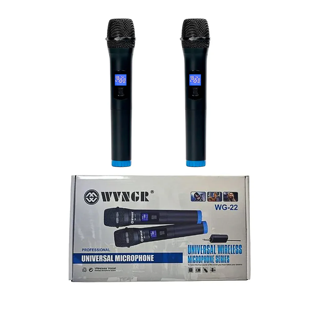 Set de 2 Micrófonos Inalámbricos WVNGR WG-22
