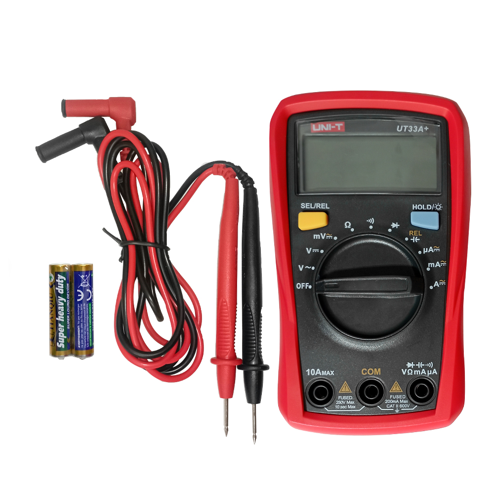 Multímetro Digital UNI-T UT-33A+ (Auto Rango y Resistente a Caídas)