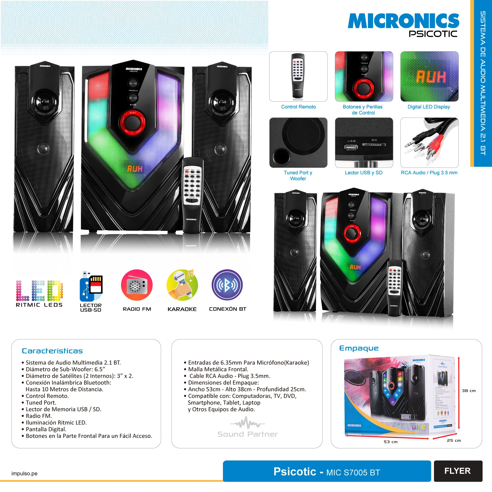 Parlante 6.5" Micronics Psicotic MIC S7005 KTV