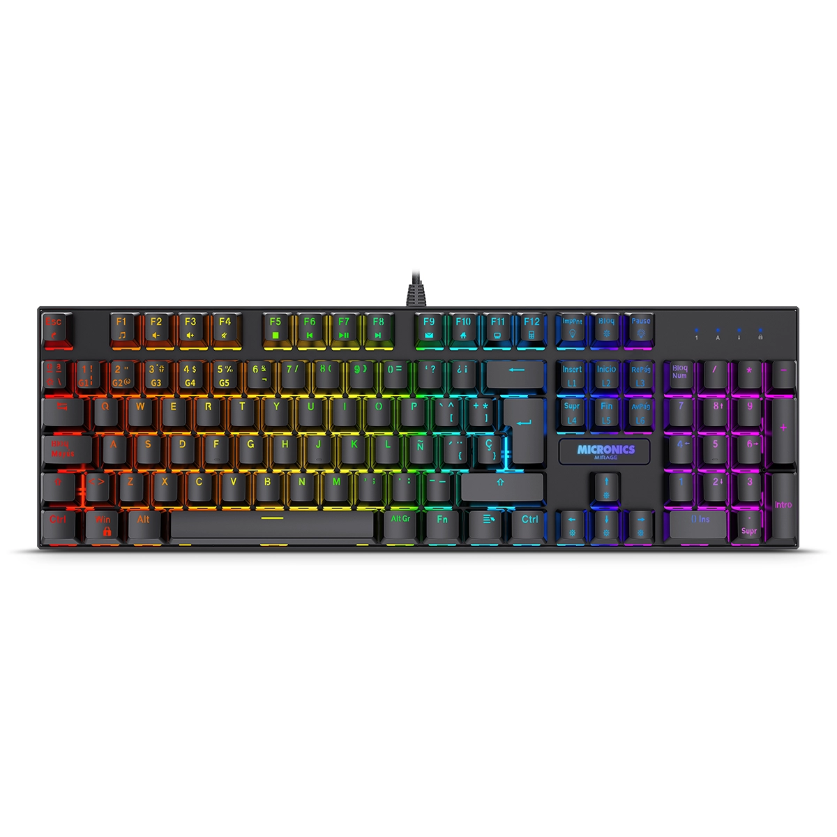 Teclado Gamer Machine Mecánico RGB MIC GK1003