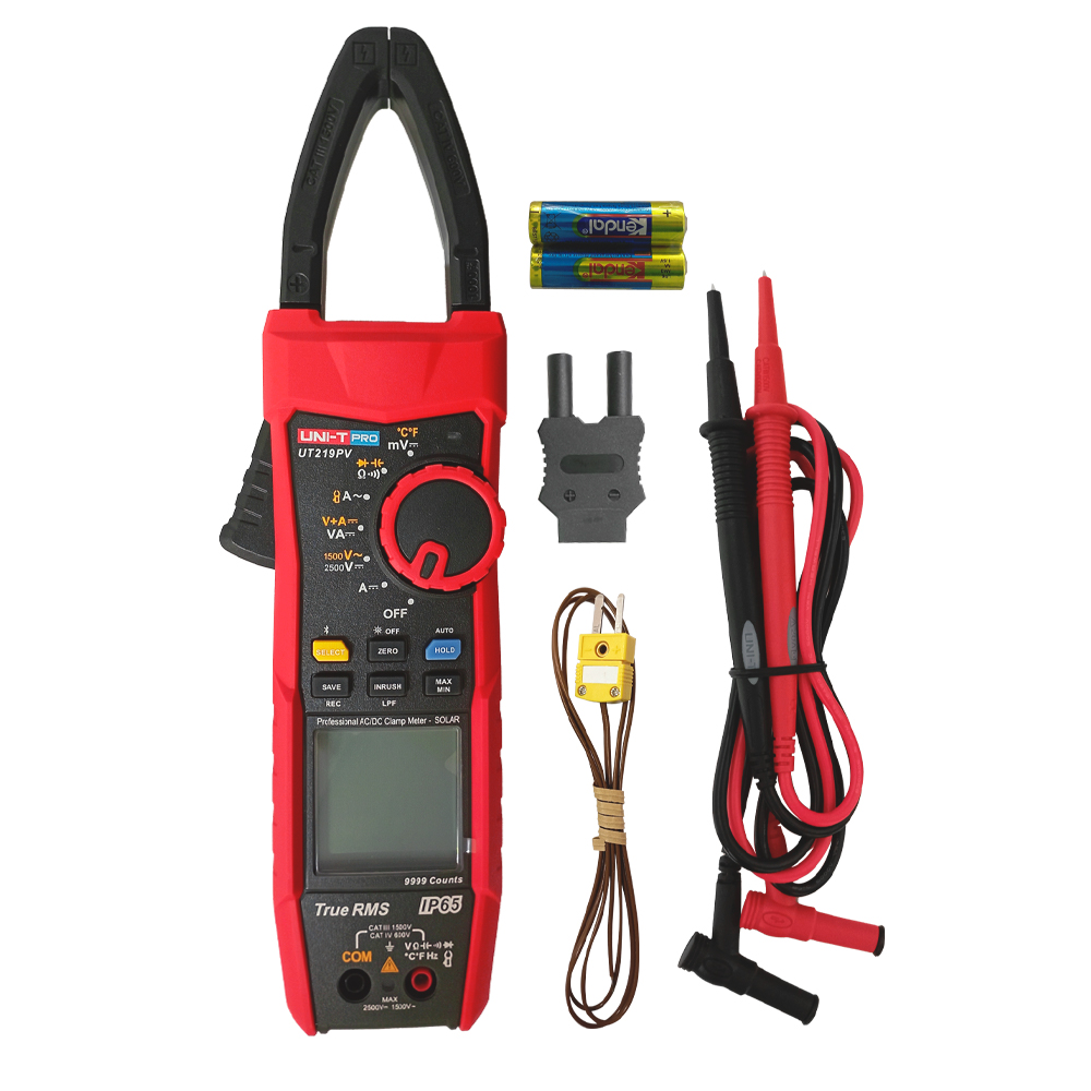 Pinza Amperimétrica Solar UNI-T UT-219PV (2500V DC / 1000A)