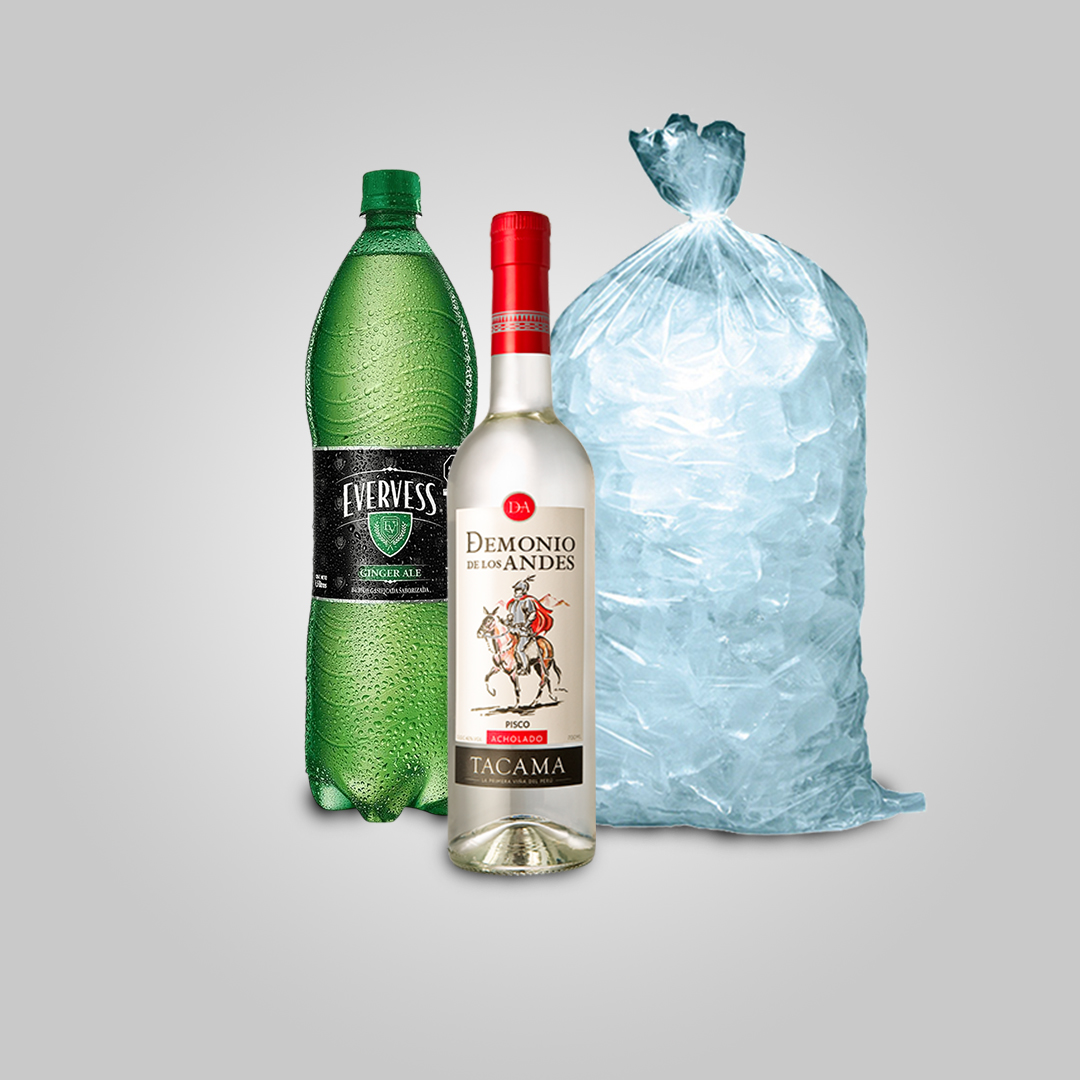 Demonio de Los Andes Acholado 700 ml + Evervess 1.5 Lt + Hielo 1.5 Kg