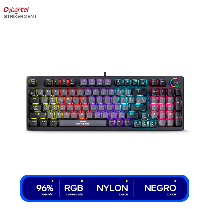 Combo Cybertel Striker 3 En 1 Teclado Mouse Pad Mouse CBX GT1802