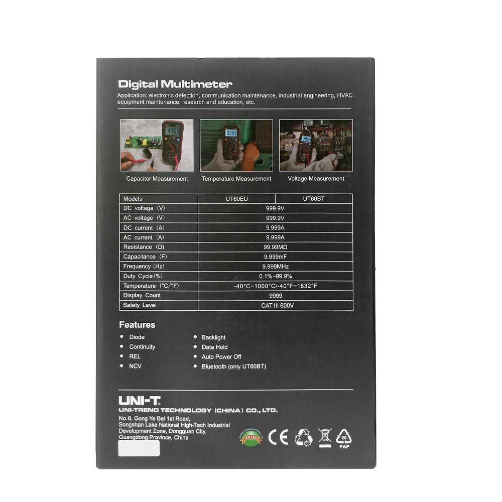 Multímetro Digital True RMS UNI-T UT-60BT con Bluetooth
