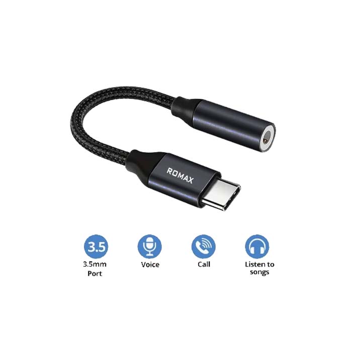 Adaptador USB Tipo-C a Jack 3.5mm para audífonos