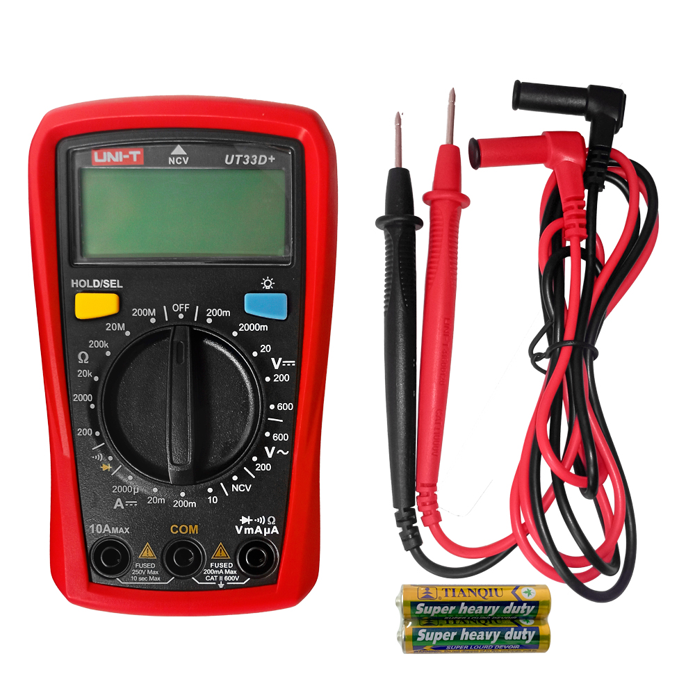 Multímetro Digital UNI-T UT-33D+ (Con Detector de Voltaje NCV)
