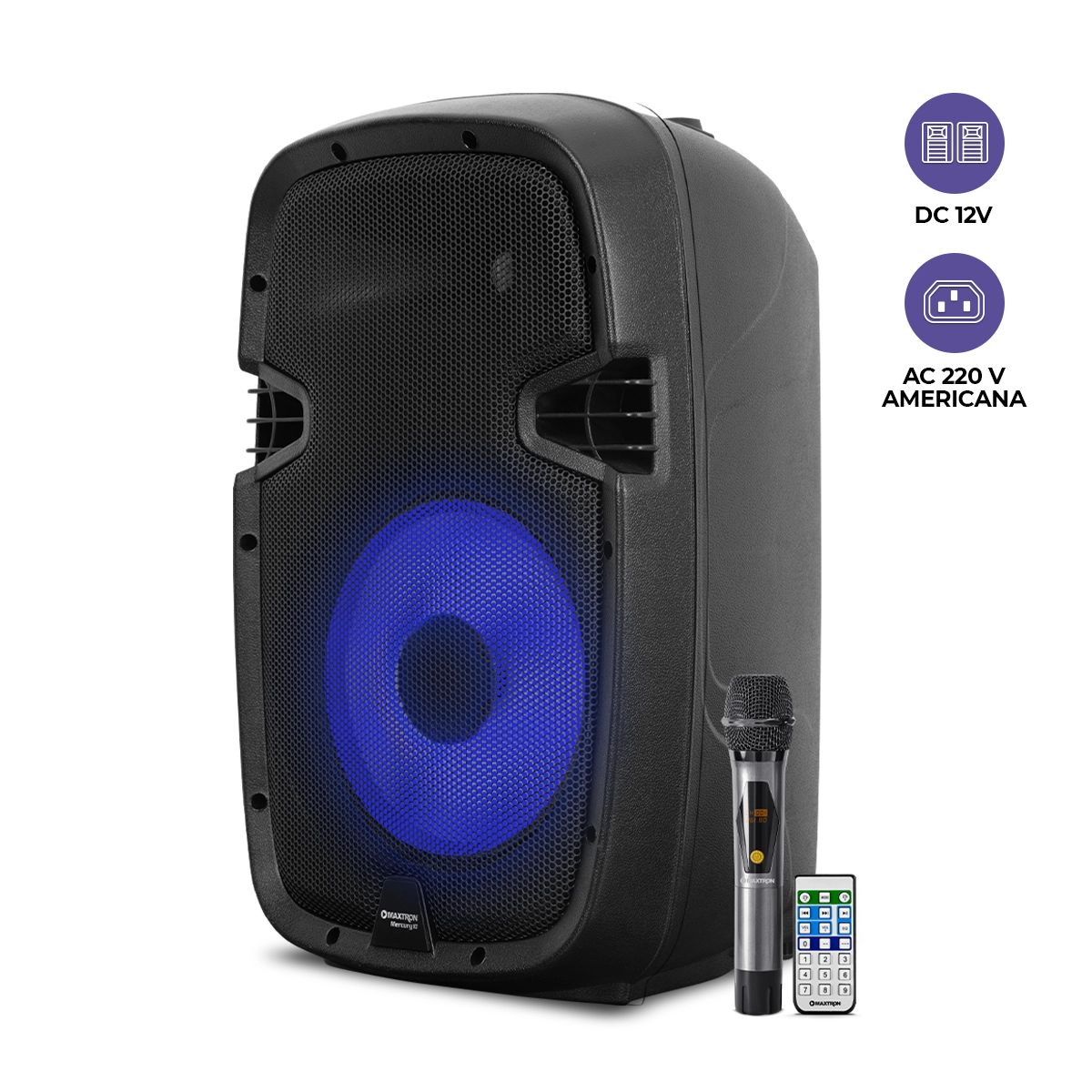 Parlante Portátil Bluetooth 10" Maxtron Mercury MX 1510 V1