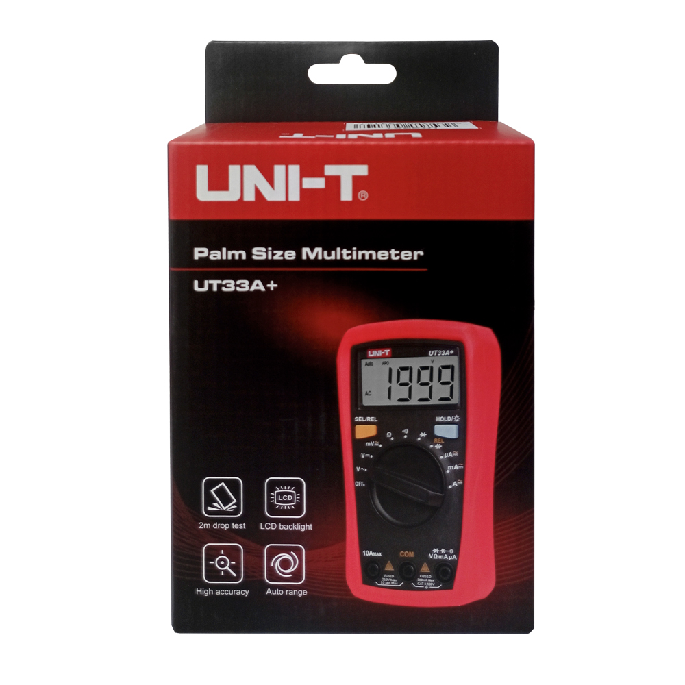 Multímetro Digital UNI-T UT-33A+ (Auto Rango y Resistente a Caídas)